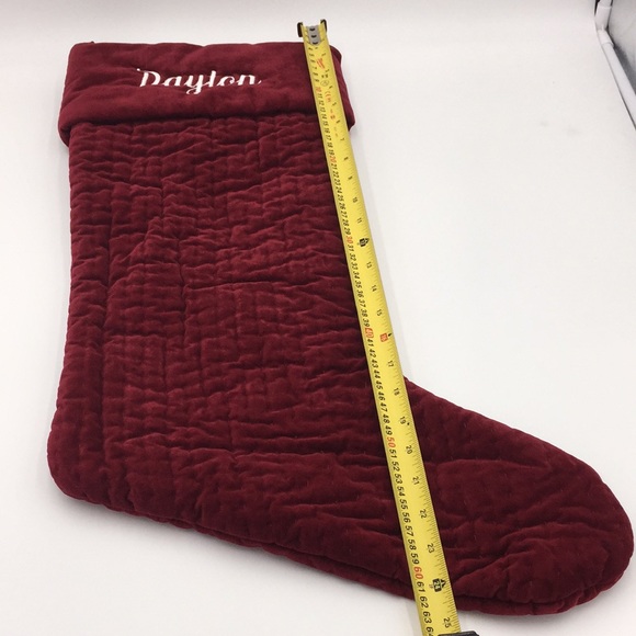 Pottery Barn Velvet Christmas Stocking “Dayton” - Picture 10 of 13